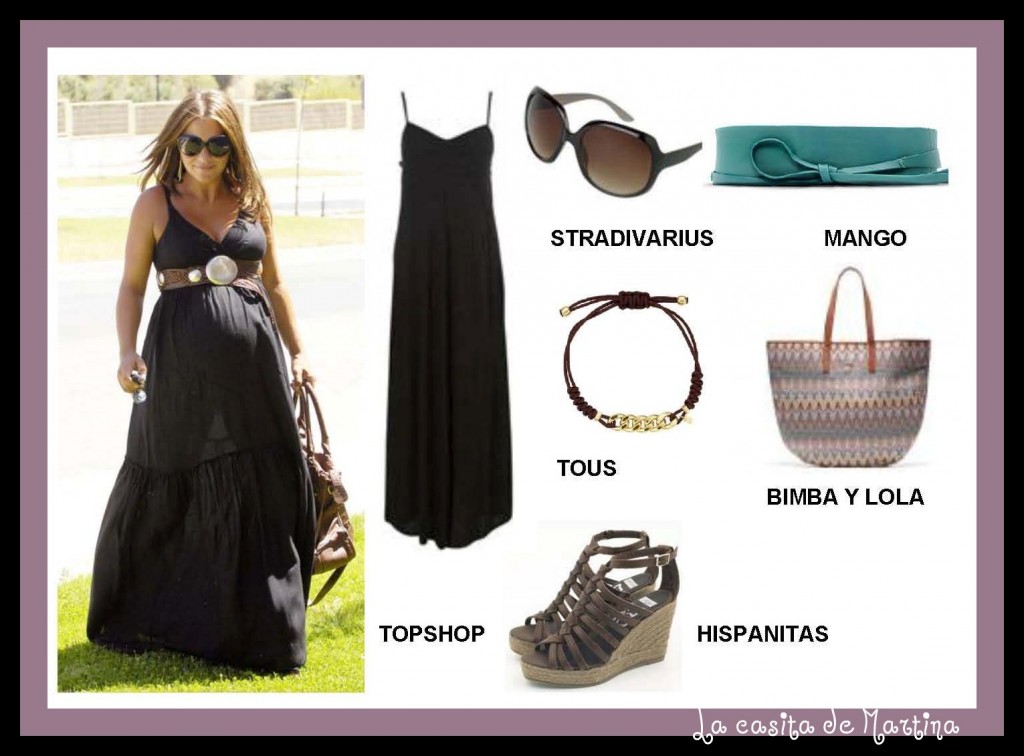 Look premamá maxi dress Paula Echevarría en La casita de Martina Look premamá Paula Echevarría en - La casita de Martina Blog Moda Infatil Carolina Simó-