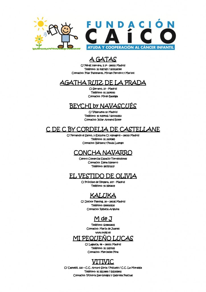 FUNDACIÓN CAÍCO - LA CASITA DE MARTINA BLOG MODA INFANTIL