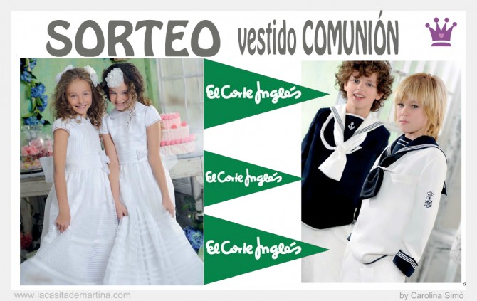 Sorteo, vestido comunión El Corte Inglés, La casita de Martina, Carolina Simó Sorteo, vestido comunión El Corte Inglés, La casita de Martina, Carolina Simó