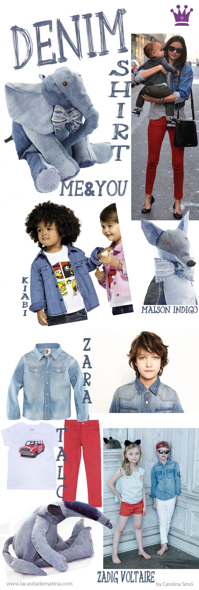 Tendencias Moda Infantil, Denim Shirt, Miranda Kerr, La casita de Martina,  Blog de Moda Infantil, Carolina Simó Tendencias Moda Infantil, Denim Shirt, Miranda Kerr, La casita de Martina, Blog de Moda Infantil, Carolina Simó