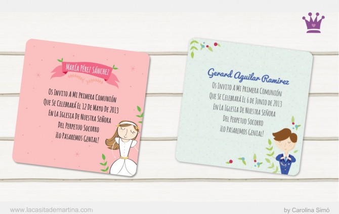 Recordatorios Comunión, Tarjetas Primera Comunión, Marcapáginas comuniones, La casita de Martina, Blog de Moda Infantil, Carolina Simó Recordatorios Comunión, Tarjetas Primera Comunión, Marcapáginas comuniones, La casita de Martina, Blog de Moda Infantil, Carolina Simó
