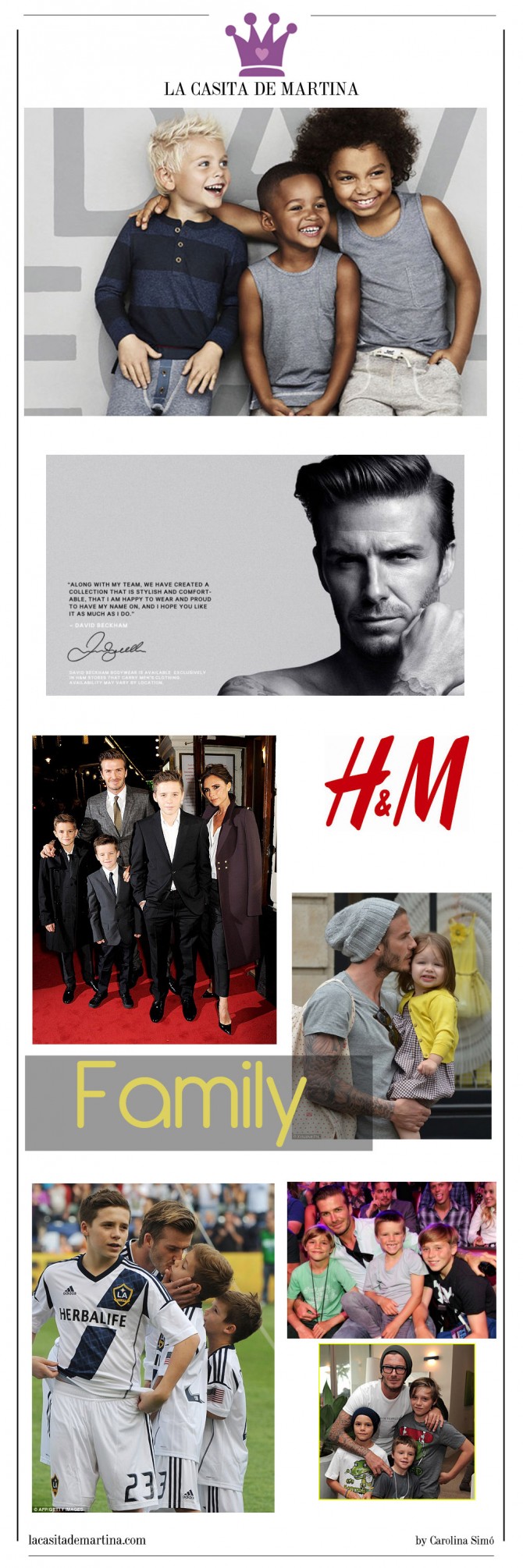 David Beckham, Moda infantil H&M, La casita de Martina, Blog Moda Infantil