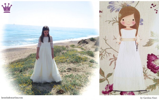 Vestidos Comunión, Blog de Moda Infantil, La casita de Martina, Trajes Comunión, Candy bar, Pompones de papel