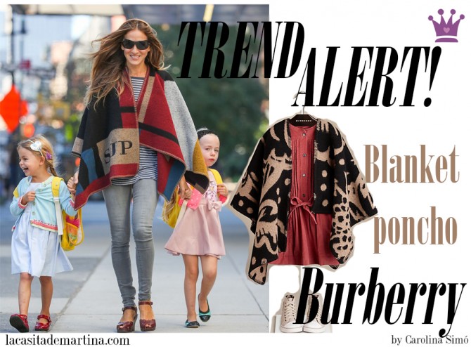 Poncho manta Burberry, Capa Burberry, Blog Moda Infantil, Blog Moda Bebé, Moda Infantil, La casita de Martina