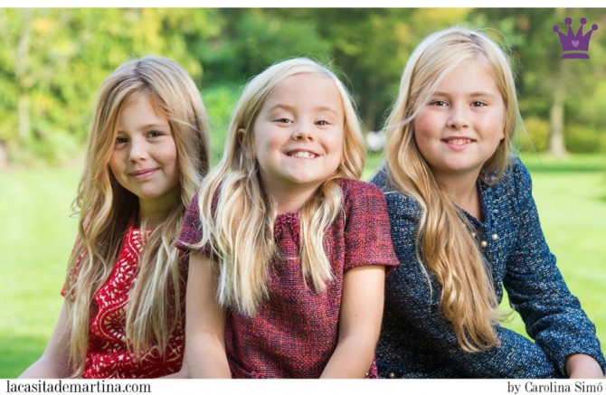 2 Pili Carrera, Marca vestidos Princesas, Catharina-Amalia, Alexia and Ariane, Princesses of Denmark