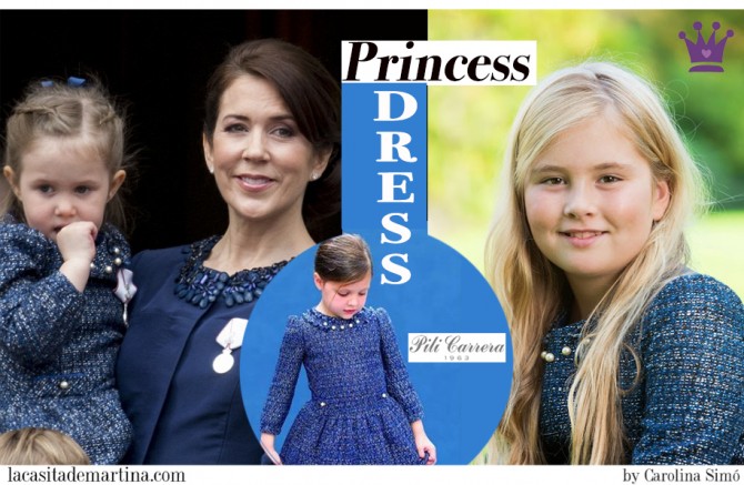Pili Carrera, Marca vestidos Princesas, Catharina-Amalia, Alexia and Ariane, Princesses of Denmark