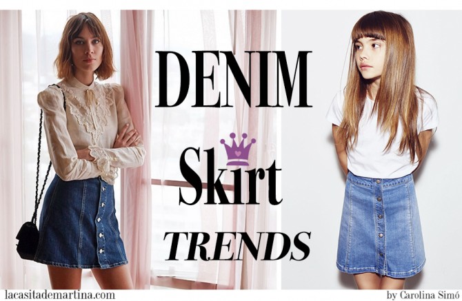 Tendencias Moda Infantil, Zara kids, Blog Moda Infantil, Falda vaquera botones, La casita de Martina, Ropa Niños
