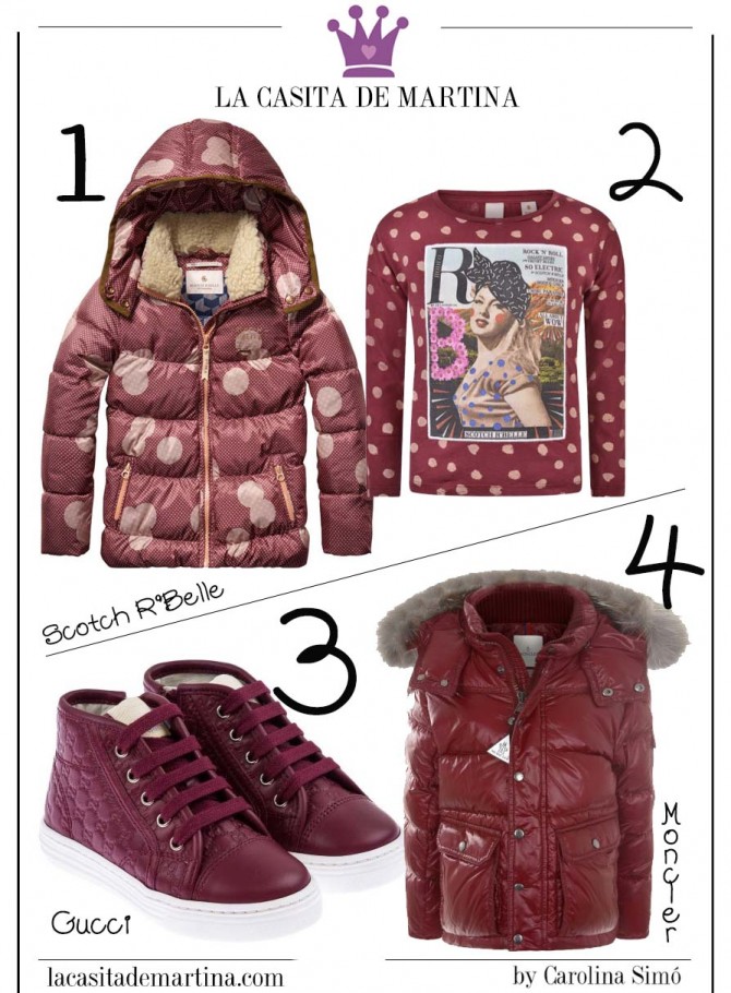 Marsala color del año, Blog de Moda Infantil, La casita de Martina, Gucci, Moncler