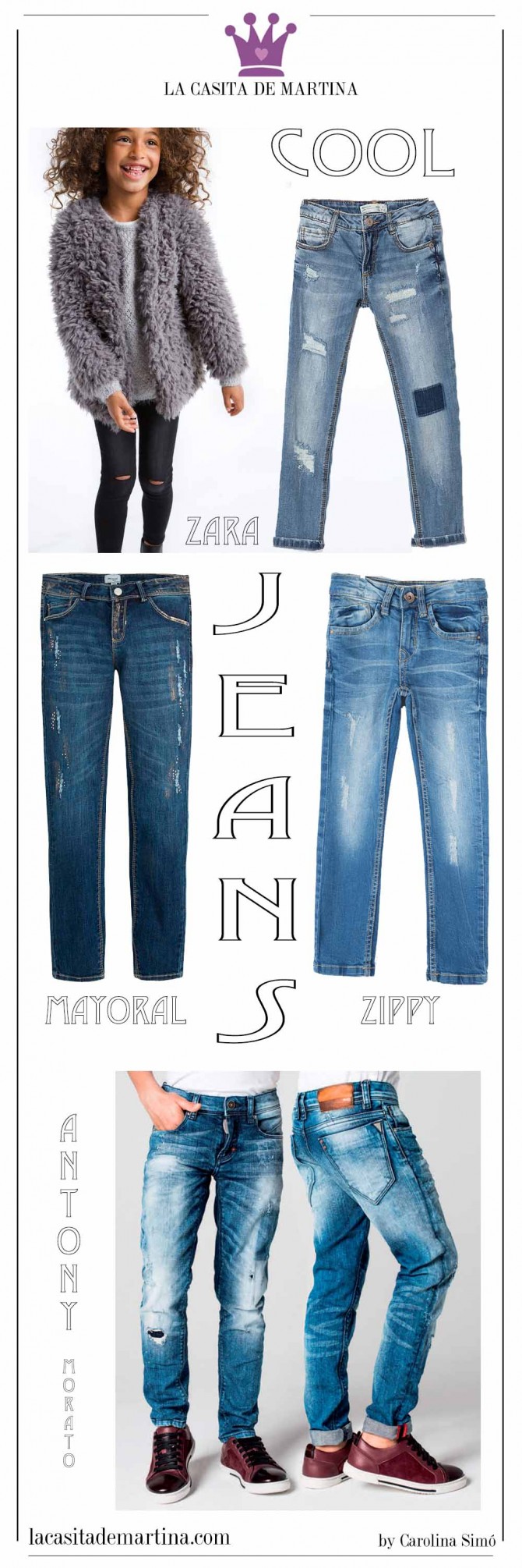 Tendencias moda, Blog de Moda Infantil, Vaqueros rotos, Zara, La casita de Martina, 5