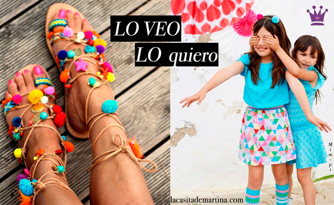 Sandalias de pompones, Blog de Moda Infantil, La casita de Martina, Carolina Simó