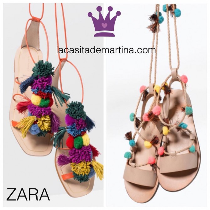 Sandalias de pompones, Blog de Moda Infantil, La casita de Martina, Carolina Simó