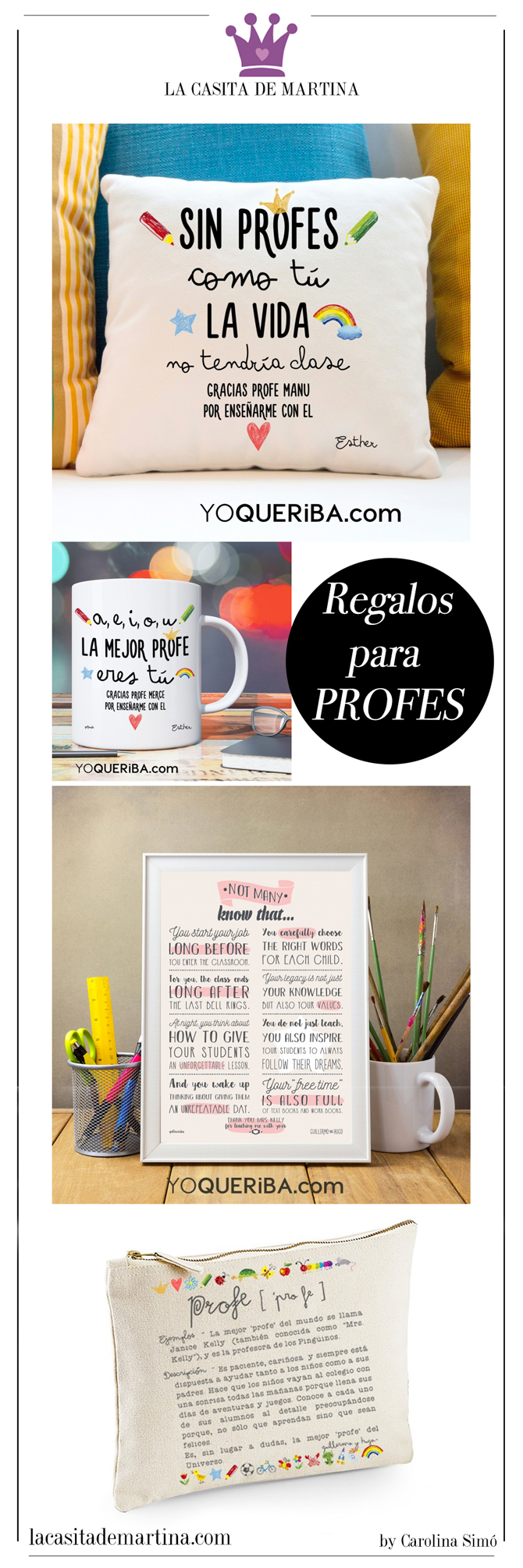 Regalos para profesores, Blog Moda Infantil, Detalles para profesores, La casita de Martina, Carolina Simo