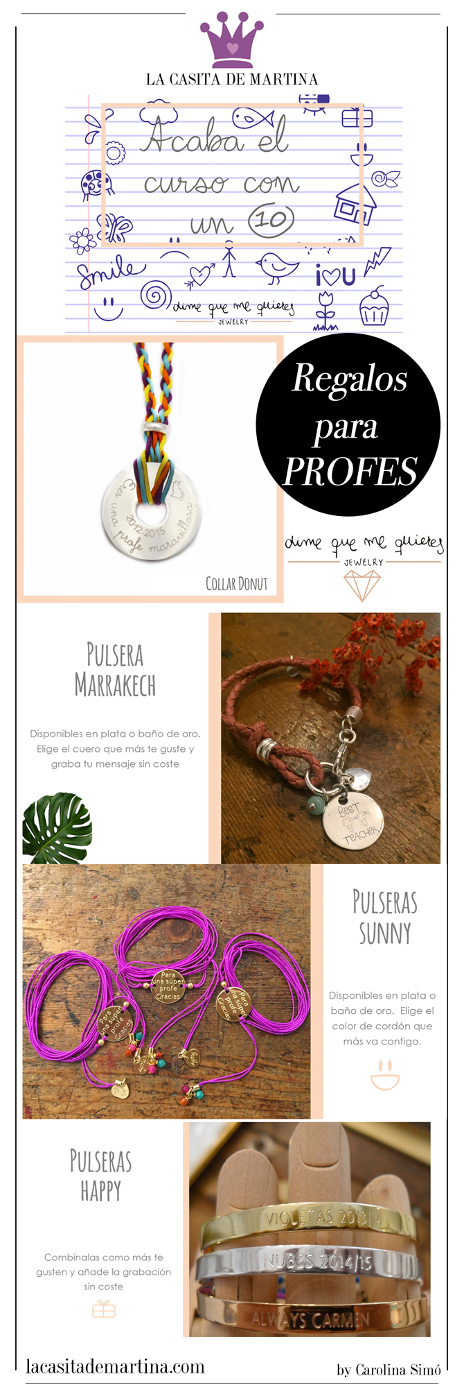 Regalos para profesores, Blog Moda Infantil, Detalles para profesores, La casita de Martina, Carolina Simo