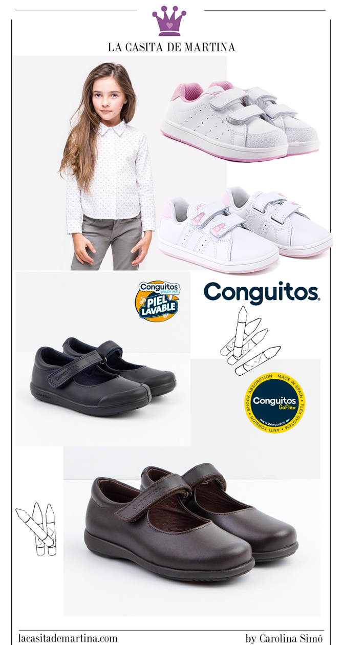Calzado para uniformes, Zapatos vuelta al cole, Moda Infantil, La casita de Martina, Conguitos