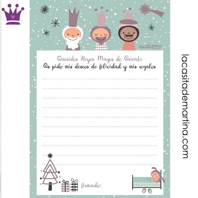 Carta para los Reyes Magos, Carta para Papa Noel, Decohappy, Blog de Moda Infantil, La casita de Martina, 1