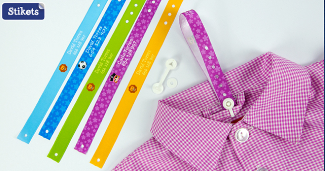 Etiquetas para marcar la ropa, Etiquetas para zapatos, Pulseras nombre, Stikets, 5 Etiquetas para marcar la ropa, Etiquetas para zapatos, Pulseras nombre, Stikets, 5
