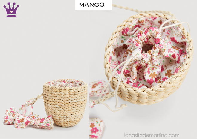 Bolso redondo de mimbre, Tendencias moda, Blog moda infantil, La casita de Martina, Mango