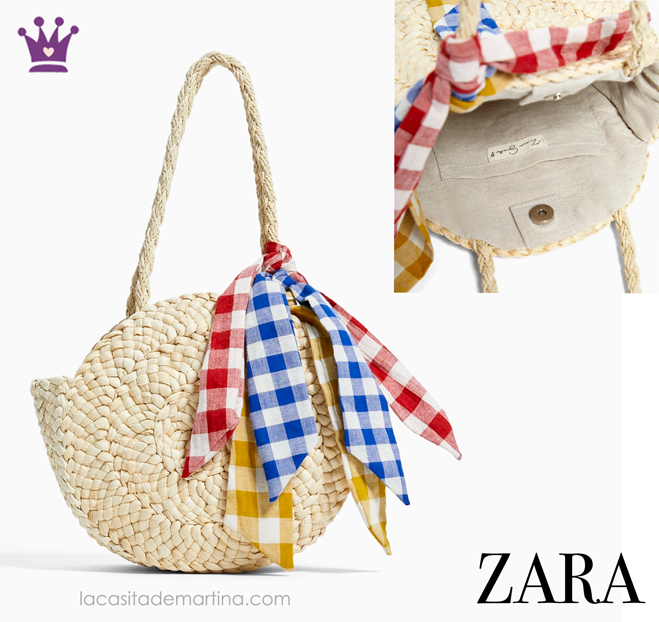 Bolso redondo de mimbre, Tendencias moda, Blog moda infantil, La casita de Martina, Zara