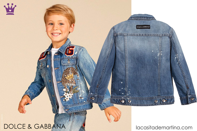 Blog de Moda Infantil, Ropa infantil, tendencias moda infantil, cazadora vaquera, La casita de Martina, Dolce Gabbana