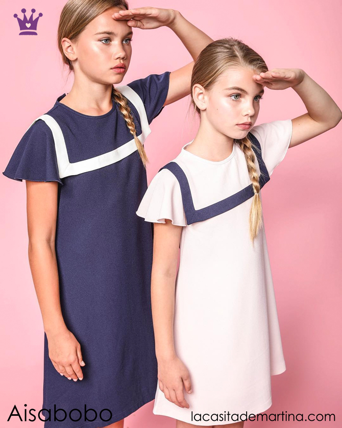 Blog de moda infantil, vestido de rayas, estilo marinero, marcas moda infantil, la casita de martina, Aisabobo