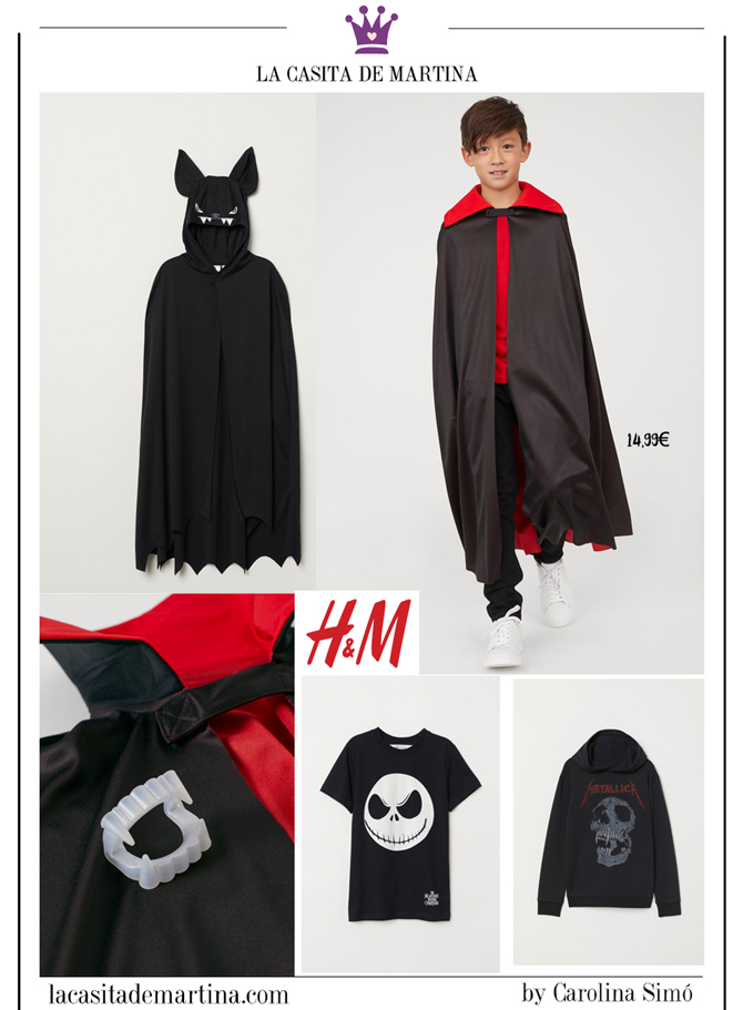 Disfraces baratos Halloween, disfraces originales halloween, blog moda infantil, la casita de Martina, hm, 2