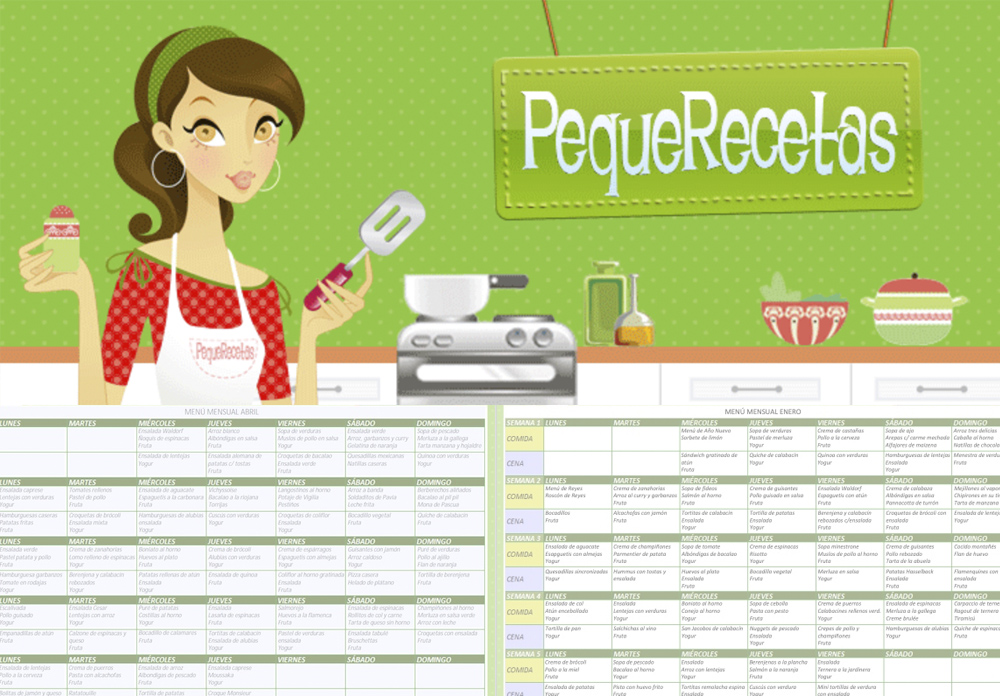 Pequerecetas, Menus semanales, La casita de Martina, Blog moda infantil, cocina para ninos