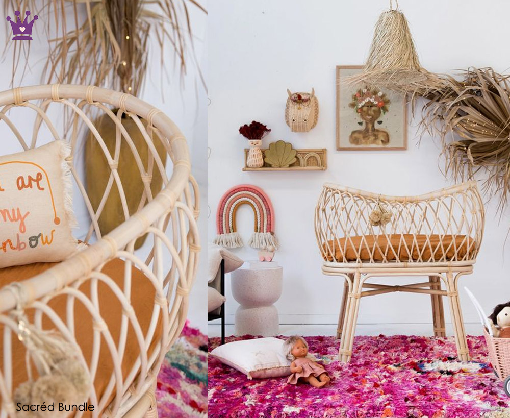 Cunas de mimbre, camas de mimbre, decoracion infantil, deco bebe, la casita de martina, 1