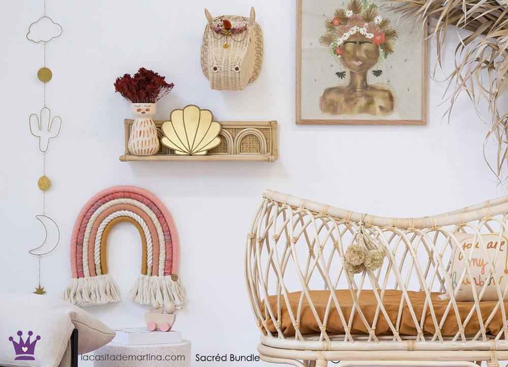 Cunas de mimbre, camas de mimbre, decoracion infantil, deco bebe, la casita de martina
