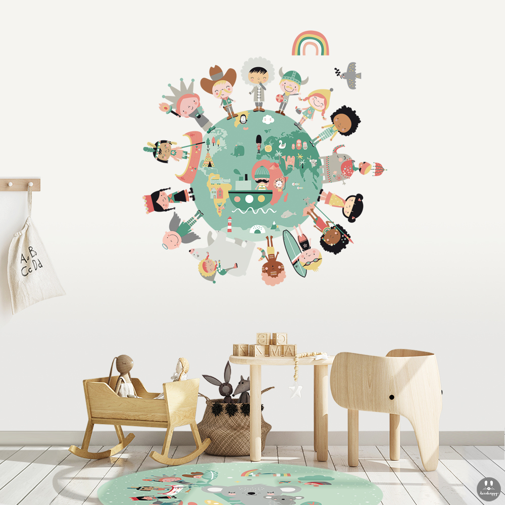 vinilos-infantiles-bola-tierra-etnias-colores-gr